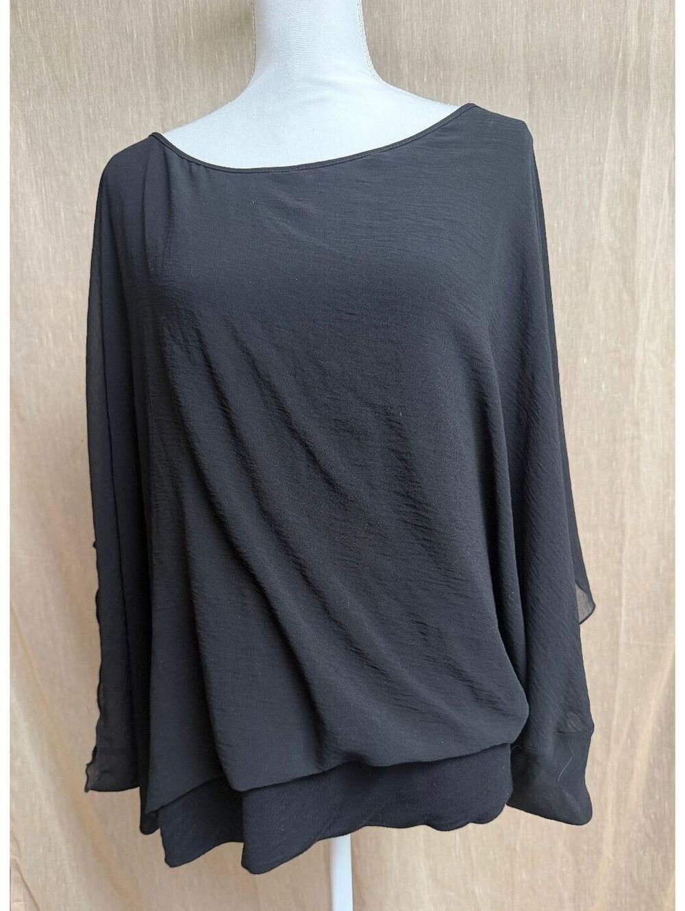 Cha Cha Vente Black Blouse- XXL